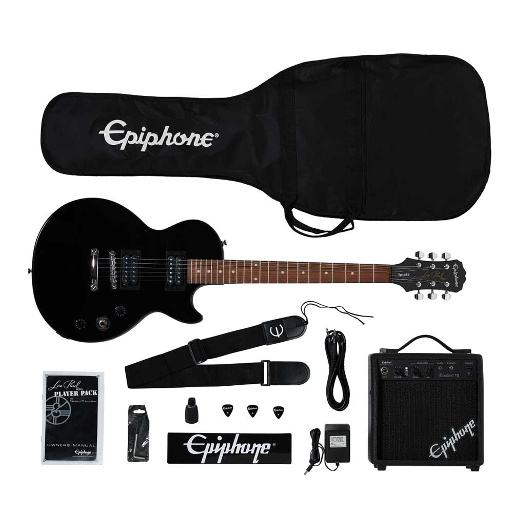 Pack de Guitarra Eléctrica EPIPHONE – Les Paul Player Pack PPEG-EGL1EBCH1 – Negro