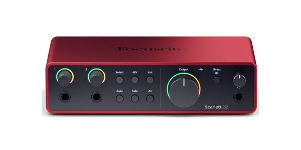 Focusrite Scarlett 2i2 4ta Generación – Interfaz de Audio USB