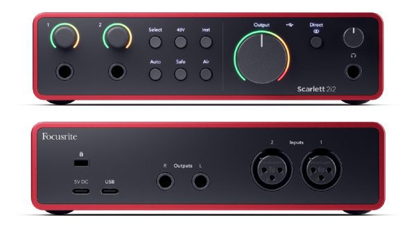 Focusrite Scarlett 2i2 4ta Generación – Interfaz de Audio USB - Imagen 3