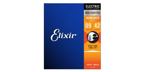 Elixir Nanoweb 12002 Super-Light 09-42. Set de Cuerdas Guitarra Electrica
