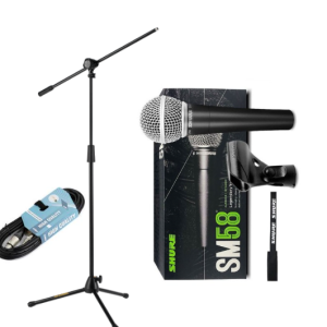 Pack Micrófono Shure SM58 + Parante Hercules Ms432b + Cable Mrs 6 m