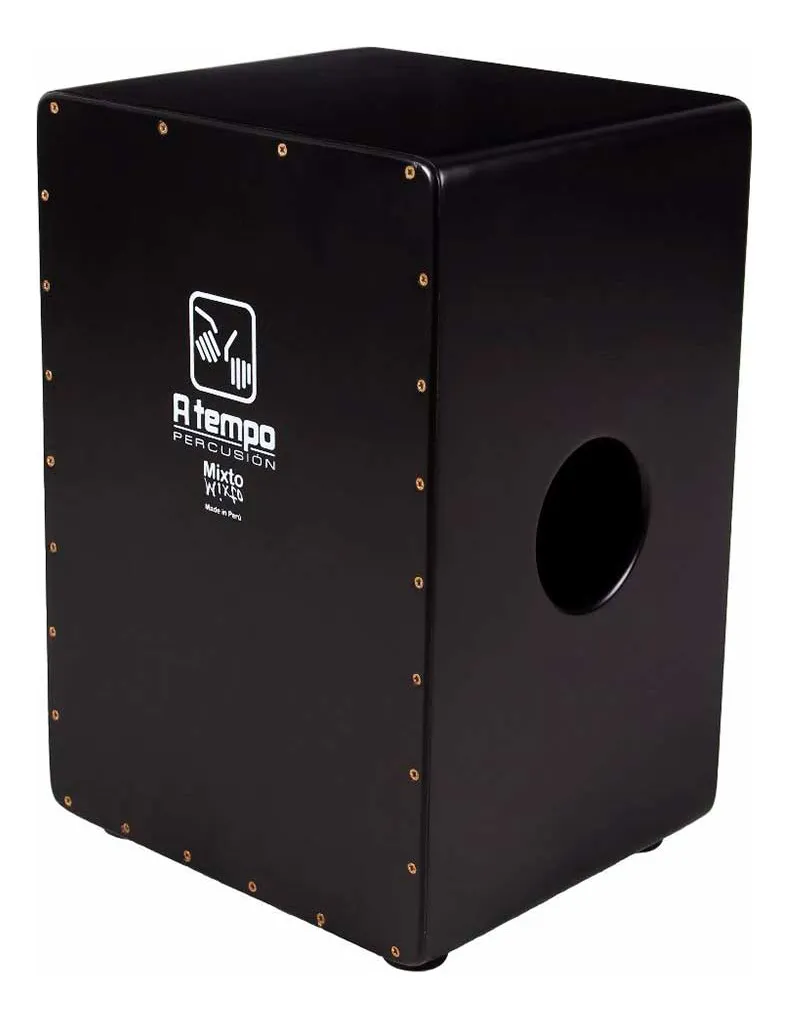 Cajón De Percusión Atempo Mixto Color Negro